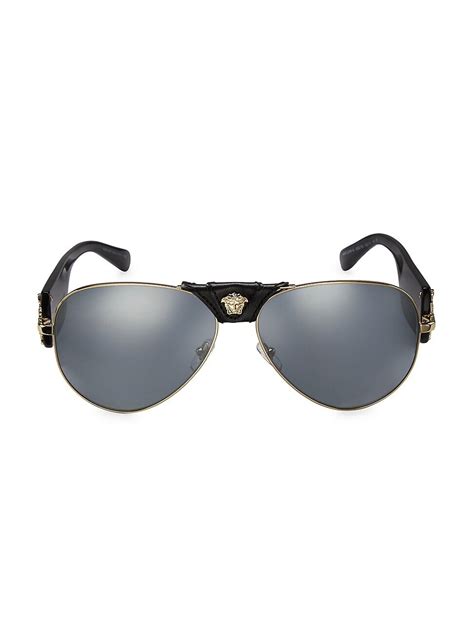 Buy Versace Rock Icons Medusa 62mm Aviator Sunglasses